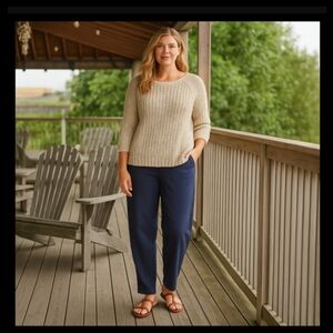 Anthropologie Knitted & Knotted Sequin Chunky Sweater Size Medium▪